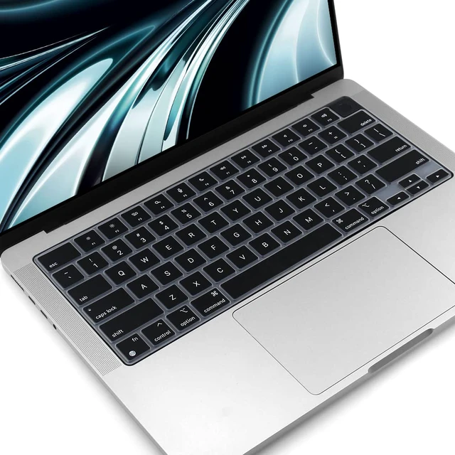 Alt view image 4 of 7 - Keyboard Cover Skin for MacBook Air 13/15 Inch M5 M4, Black | US Enter, Ultra Thin (0.26 mm), Silicone Protective Skin, Easy to Apply, Washable & Reusable, Dust-proof, Precision Molded