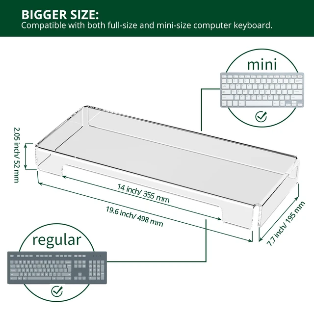 Alt view image 3 of 7 - Acrylic Computer Keyboard Cover, Mechanical Keyboard Dust Cover PC Keyboard Cat Protector, Cat Keyboard Protector (1 Pack, Clear)