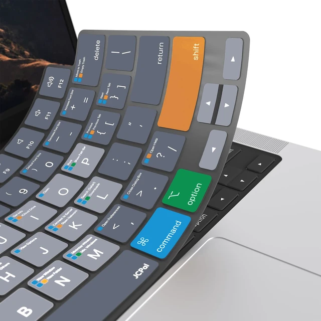 Alt view image 7 of 7 - MacOS Shortcut Guide Keyboard Cover for MacBook Pro/Air/Neo | Ultra-thin, Color-Coded Hotkeys, Washable, US Layout; Fits MacBook Pro 14 & 16 inch M1-M5, Air 13 & 15 inch M2-M5 & Neo