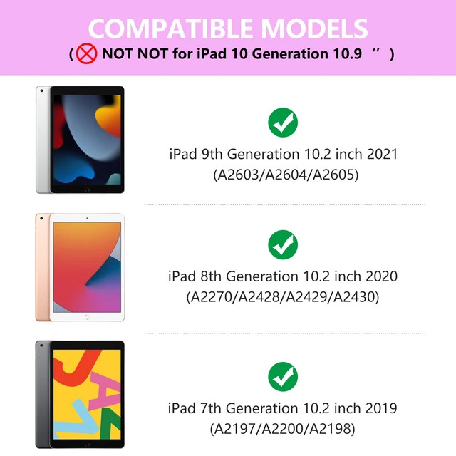 Alt view image 3 of 7 - 360° Keyboard Case for iPad 7th-9th Gen 10.2" | 10-Color Backlit, Bluetooth, Pencil Holder, Smart Wake/Sleep, Light Purple