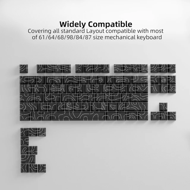 Alt view image 2 of 7 - 87 Pbt Keycaps, Mechanical Keycap Set, MXD Technology (Anti-Sink, Anti-Scratch, Anti-Fade), Suitable for All Mechanical Keyboards, Best Choice for Work/Gaming (Keyboard not Included)