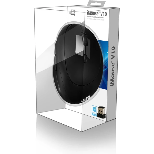 Alt view image 7 of 7 - iMouse V10-2.4GHz Wireless Vertical Ergonomic Mini Mouse | Ergo Mice with 6 Buttons, 800/1200/1600 DPI