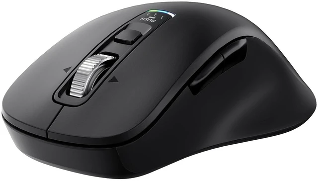 Main image of L511 Wireless Bluetooth Mouse, Multi-Device Programmable Mouse. | 2.4G USB + 2 Bluetooth, Silent, 4 Way Scrolling, Full Size Design for Computer, Laptop, MacBook, iPad.