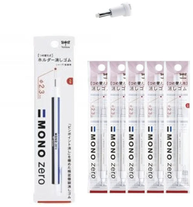 Main image of Mono Zero Eraser Pen (1 Eraser Pen and 10 Refills, 2.3mm Round Tip)
