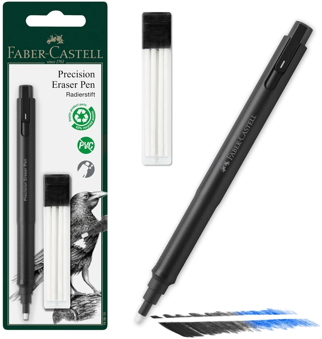 Main image of 185610 - Eraser Pen Precision Eraser Pen, Includes Refill Eraser, for Professionals and Hobby Artists, White