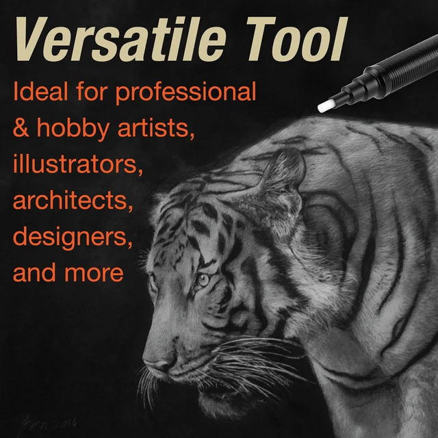 Alt view image 7 of 7 - 185610 - Eraser Pen Precision Eraser Pen, Includes Refill Eraser, for Professionals and Hobby Artists, White