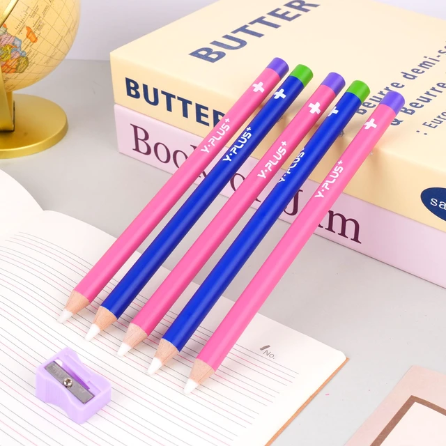 Alt view image 7 of 7 - Eraser Pen with Sharpener, Fine Detail Erasing, Blue, 3 Pcs | Pen-style sharpenable erasers for kids, artists and adults, school and art use, back to school supplies