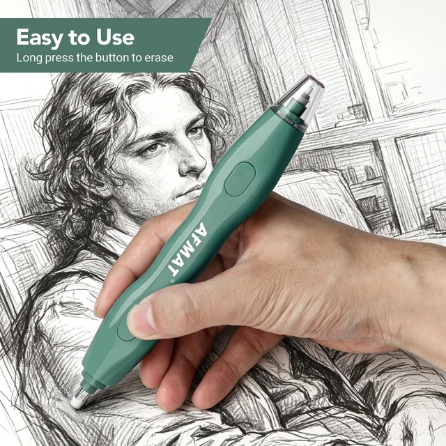 Alt view image 6 of 7 - Electric Eraser, with 140 Eraser Refills, Rechargeable Pencil Erasers for Artists, Electric Erasers for Drafting, Drawing, Painting, Sketching, Architectural Plans, Detailer Tool EE25