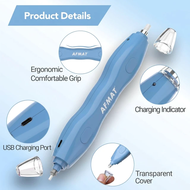 Alt view image 5 of 7 - Electric Eraser, with 140 Eraser Refills, Rechargeable Pencil Erasers for Artists, Electric Erasers for Drafting, Drawing, Painting, Sketching, Architectural Plans, Detailer Tool EE25