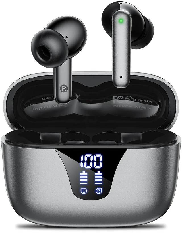 Main image of Wireless Earbuds, 50H Playtime Bluetooth Headphones, LED Display Case | Bluetooth 5.3, IPX7 Waterproof, Deep Bass Stereo, in-Ear Earphone with Mic for iPhone/Android/Tablet/Laptop/Sport