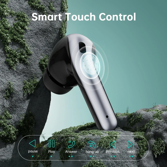 Alt view image 5 of 7 - Wireless Ear Buds Bluetooth Earbuds Translation Earbuds Real Time 70H Playtime Wireless Headphones AI Bluetooth Headphones for Travel Meeting Sports