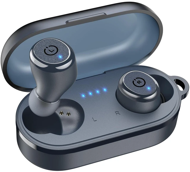 Main image of T10 Wireless Earbuds Powerful Bass Stereo Wireless Charging, APP, IPX8 | Waterproof, 55H Playtime, Ergonomic Design In Ear buds, App Customize EQ, Bluetooth 5.3 Headphones for Work, Travel, Blue