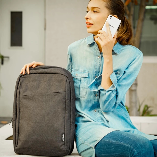 Alt view image 2 of 7 - Laptop Backpack B210, 15.6-Inch Laptop/Tablet, Durable, Water-Repellent, Lightweight, Clean Design, Sleek for Travel, Business Casual or College, GX40Q17225, Black