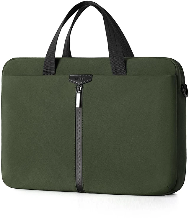 Main image of 17.3 Inch Laptop Bag for Men Women, Lightweight Computer Bag Laptop Briefcase with Shoulder Strap, Water-Resistant Laptop Shoulder Bag Work Bag Business Travel Office, Olive Green