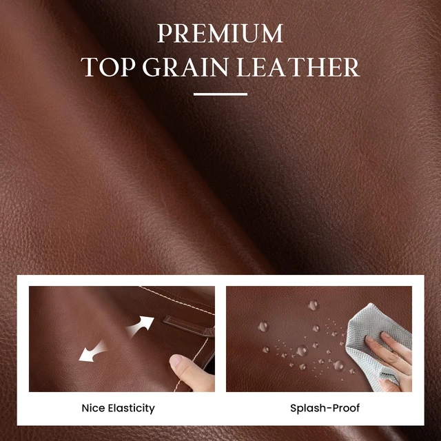 Alt view image 6 of 7 - Genuine Leather Work Tote Bags For Women Large Tote Bag With Zipper Brown Real Leather Purse With Compartment Vintage Handbags Womens Designer Shoulder And Handbags For Travel Everyday