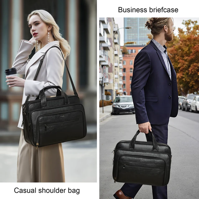 Alt view image 2 of 7 - 17 Inch Large Laptop Messenger Bag for Men and Women
