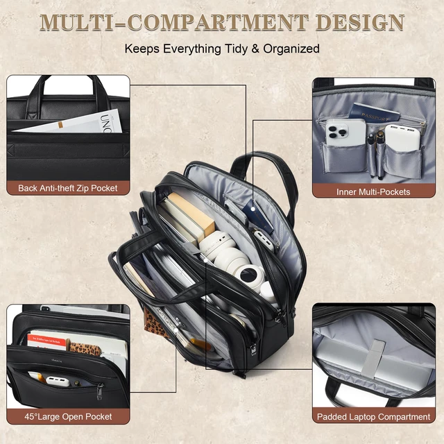 Alt view image 5 of 7 - 17 Inch Large Laptop Messenger Bag for Men and Women