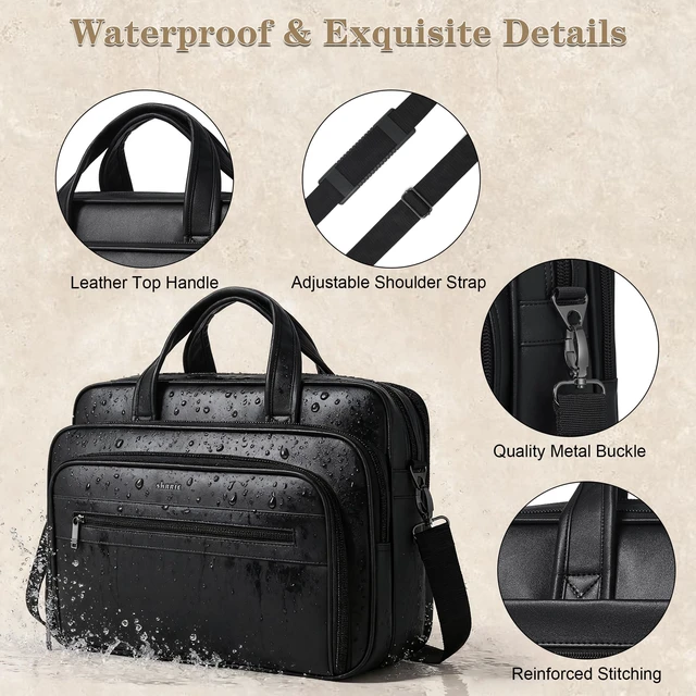Alt view image 6 of 7 - 17 Inch Large Laptop Messenger Bag for Men and Women
