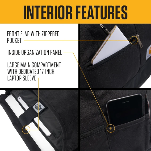 Alt view image 4 of 7 - Ripstop 15L Crossbody Messenger Bag Black | Messenger Bag, Durable Water-Resistant Messenger Work Bag, Ripstop