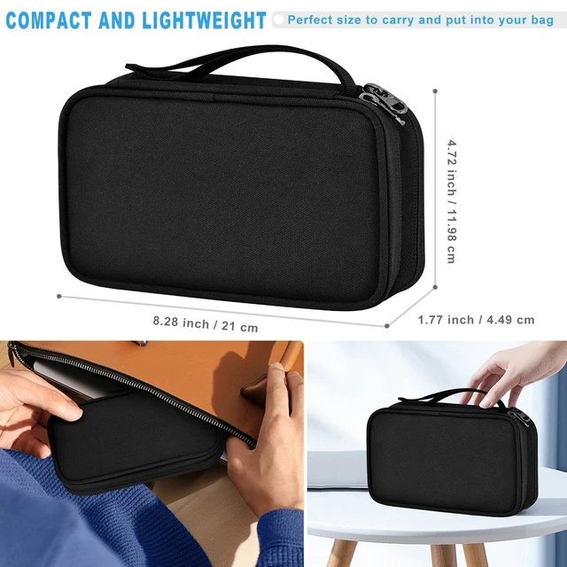 Alt view image 3 of 7 - Slim Expandable Laptop Backpack with Small Case,Black | Fits most 15-16 inch Notebooks, Water Resistant Computer Bag for College Business for Men Women
