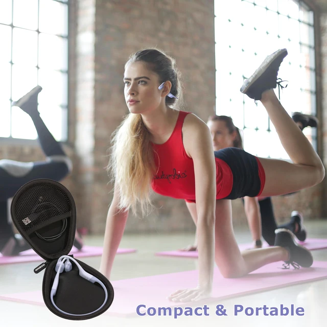 Alt view image 5 of 7 - Universal Bone Conduction Headphone Case Compatible with SHOKZ New OpenRun Pro 2/Pro 2 Mini/OpenRun/OpenSwim Open-Ear Sport Headphones, Compatible with Raycon/CXK/Ogogrs/MRYTKY etc (Black)