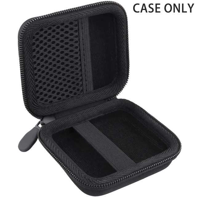 Alt view image 2 of 7 - Hard Case for SHOKZ OpenFit Pro Open-Ear Earbuds, Black | Mesh Accessory Pocket, Charging Cable Storage, Lightweight Design, Carabiner Clip