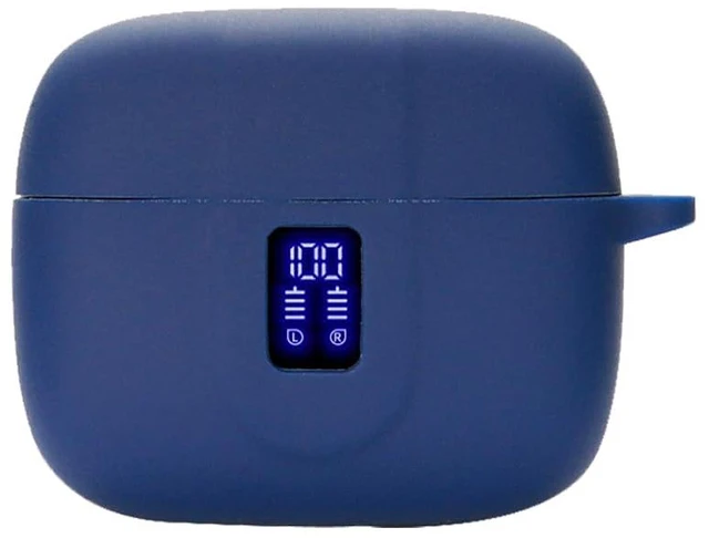 Main image of Earbuds Case Compatible with TAGRY X08 Wireless Headphone, Silicon Protective Cover with Keychain, with Window for LED Display, Blue