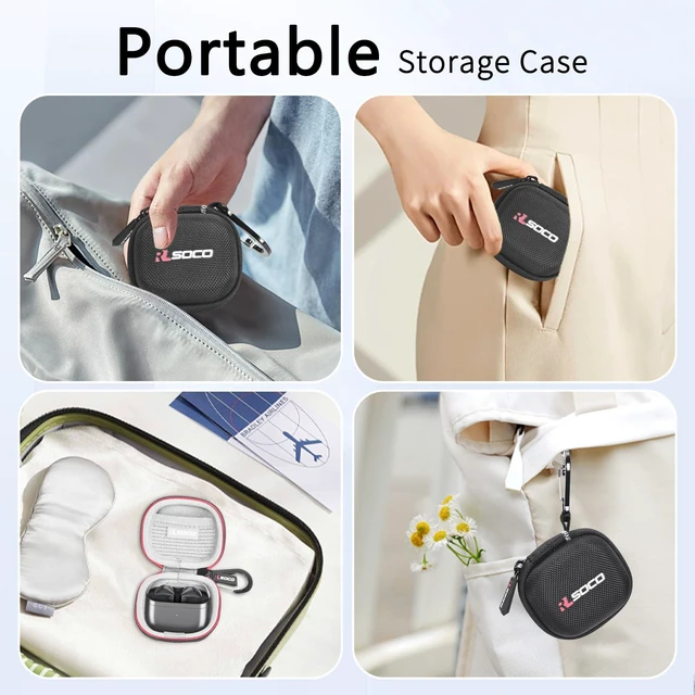 Alt view image 6 of 7 - Case for Samsung Galaxy Buds 3 Pro - Carrying Case for Samsung Galaxy Buds 3 FE (2025)/Galaxy Buds 3 Pro/Galaxy Buds 3 AI True Wireless Bluetooth Earbuds - Black (Case Only)