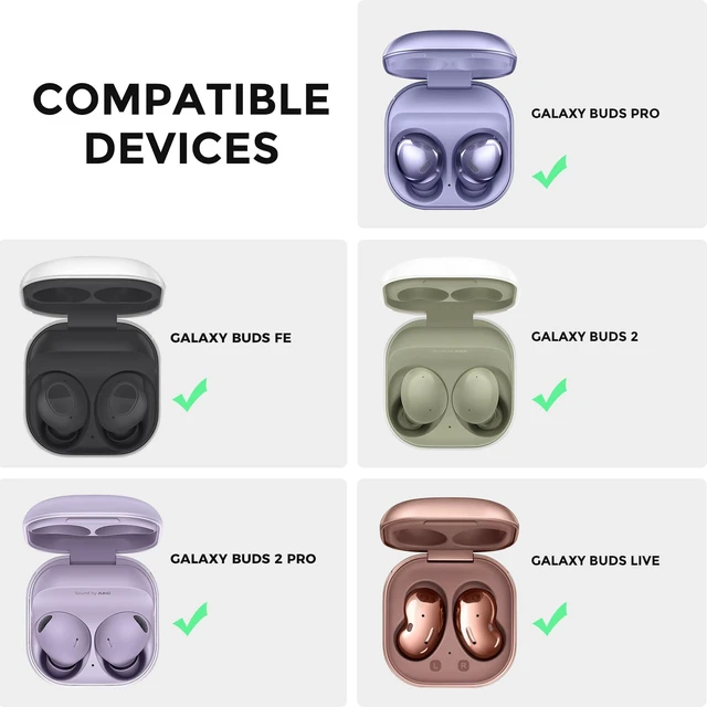 Alt view image 2 of 7 - Case for Samsung Galaxy Buds Core/Buds FE/Buds2 Pro/Buds2/Buds Pro/Buds Live, Retro Game Console Design,Silicone Case Cover with Carabiner for Men Women Gamer (Light Grey)