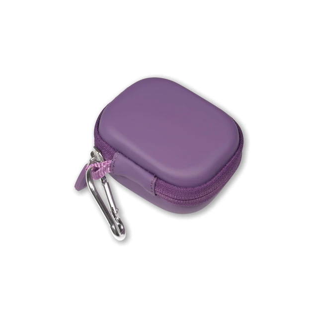 Alt view image 5 of 5 - Case for TAGRY X08 Bluetooth Headphones True Wireless Earbuds 60H, mesh Pocket for Charge Cable (Violet)