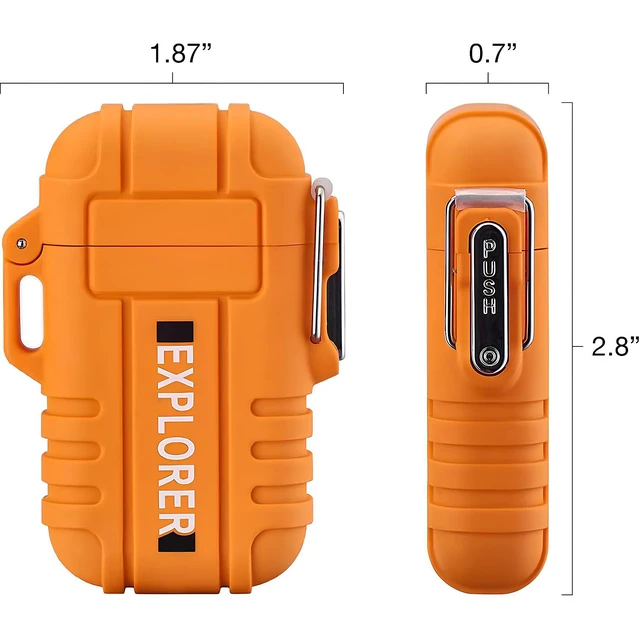 Alt view image 2 of 7 - USB Rechargeable Dual Arc Plasma Lighter - Waterproof, Windproof and Portable Electric Lighter with Emergency Whistle for Outdoor Adventures, Survival, Tactical and Camping