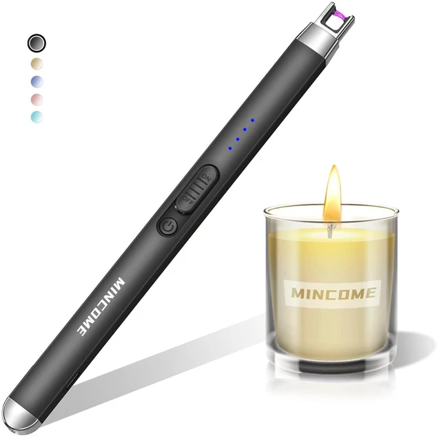 Main image of Candle Lighter Electric Rechargeable USB Plasma Arc Lighter with Safety Lock,Windproof Flameless Long Matches Lighters for Candle,Grill,BBQ,Camping