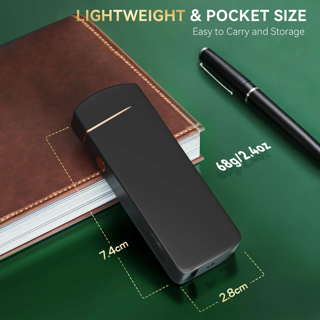 Alt view image 6 of 7 - Electric Lighter USB Rechargeable, Stocking Stuffers for Men Dad | Christmas Mens Gifts for Him, Husband, Windproof and Flameless Dual Arc Plasma Lighters for Candle Incense Camping