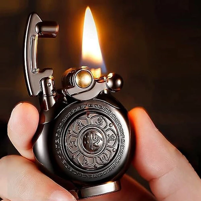 Main image of Vintage lighters, Reusable Trench Cool lighters, Suitable for Birthday Gifts for Men's Fathers and Husbands (Free of Butane Gas)