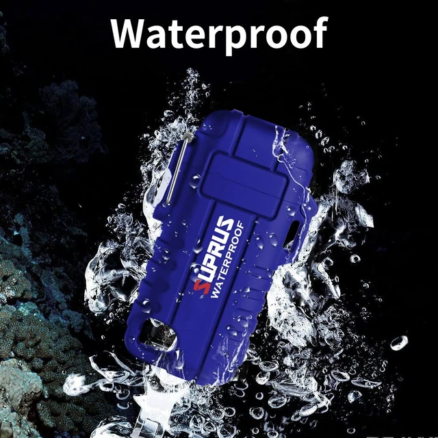 Alt view image 2 of 7 - Waterproof Lighter Windproof Lighter Arc Plasma Lighters USB-C Rechargeable with Expandable and Flexible Neck for Outdoor, Camping & Kitchen (Blue)