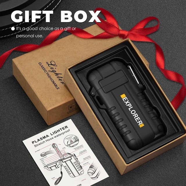 Alt view image 6 of 7 - Electric Lighter USB C, Powerful Dual Arc Plasma Flame, with Flashlight, Wind & Waterproof Lighters for Candle, Camping, Grill, Emergency