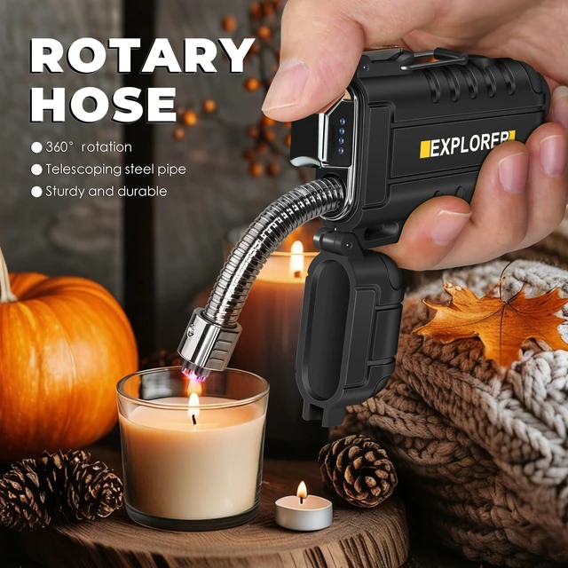 Alt view image 7 of 7 - Electric Lighter USB C, Powerful Dual Arc Plasma Flame, with Flashlight, Wind & Waterproof Lighters for Candle, Camping, Grill, Emergency