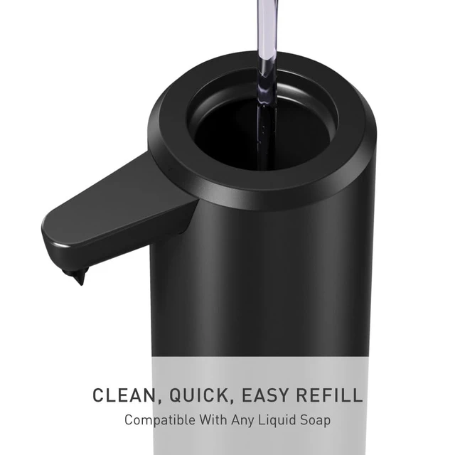 Alt view image 4 of 5 - Liquid Sensor Pump, 9 oz Automatic Soap Dispenser for Kitchen and Bathroom, Touchless Motion Sensor, Variable Dispense, Rechargeable, No-Drip Spout, High-Grade Matte Black Steel