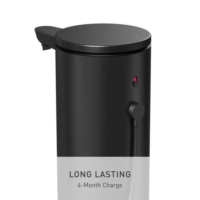 Alt view image 5 of 5 - Liquid Sensor Pump, 9 oz Automatic Soap Dispenser for Kitchen and Bathroom, Touchless Motion Sensor, Variable Dispense, Rechargeable, No-Drip Spout, High-Grade Matte Black Steel