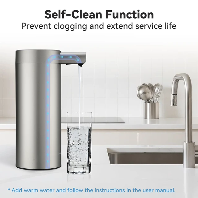 Alt view image 2 of 4 - Automatic Liquid Soap Dispenser Touchless, Stainless Steel, Rechargeable | 11.8oz/350ml, IPX5 Waterproof, 3 Adjustable Dispensing Modes, Auto-clean,Hand Soap, Dish soap Dispenser for Kitchen Bathroom