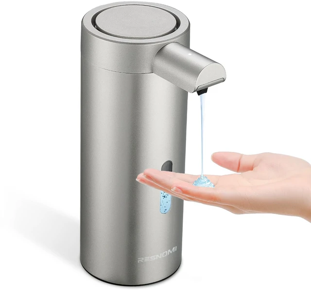 Main image of Automatic Liquid Soap Dispenser Touchless, Stainless Steel, Rechargeable | 11.8oz/350ml, IPX5 Waterproof, 3 Adjustable Dispensing Modes, Auto-clean,Hand Soap, Dish soap Dispenser for Kitchen Bathroom