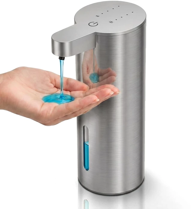 Main image of Automatic Soap Dispenser, Stainless Touchless Liquid Soap Dispenser, Electric Auto Dish Soap Dispensers Wall Mount, 4 Adjustable Volumes for Kitchen & Bathroom