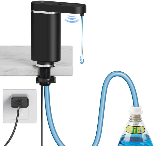 Main image of Touch-Free Automatic Dish Soap Dispenser for Kitchen Sink | Plug-in Electric Sink Soap Pump,Leak-Proof Universal Fit with 35" No-Spill Tube Kit, Easy Install Sleek for kitchen& bathroom