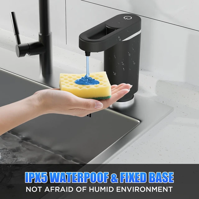 Alt view image 3 of 7 - Touch-Free Automatic Dish Soap Dispenser for Kitchen Sink | Plug-in Electric Sink Soap Pump,Leak-Proof Universal Fit with 35" No-Spill Tube Kit, Easy Install Sleek for kitchen& bathroom