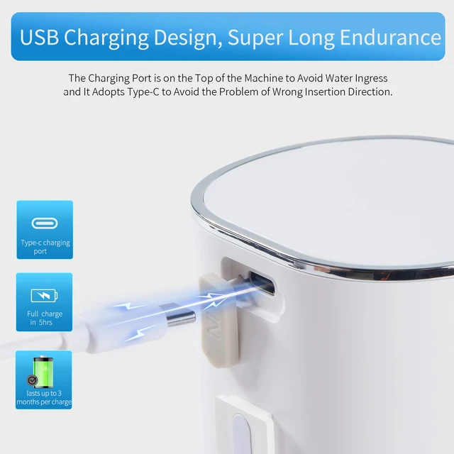 Alt view image 3 of 7 - P9 Advanced Automatic Rechargeable, Touchless,Sensor Foaming Soap Dispenser for Kitchen & Bathroom, Foam Dish Soap DispenserSupport Countertop and Wall Mounted