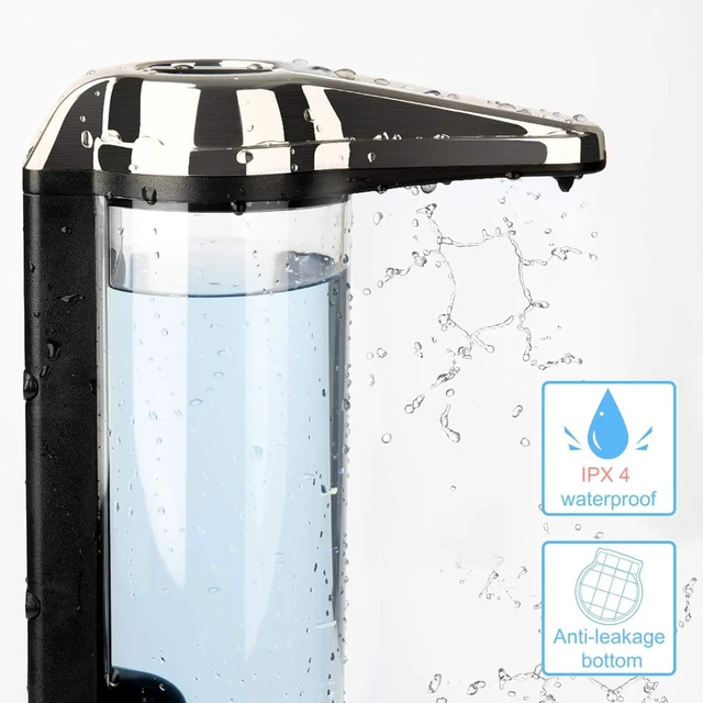 Alt view image 6 of 7 - 17oz Automatic Liquid Soap Dispenser, Touchless Battery Operated Hand Soap Dispenser with Adjustable Soap Dispensing Volume Control Dial, Personal Care Dispenser (Brushed Nickel)