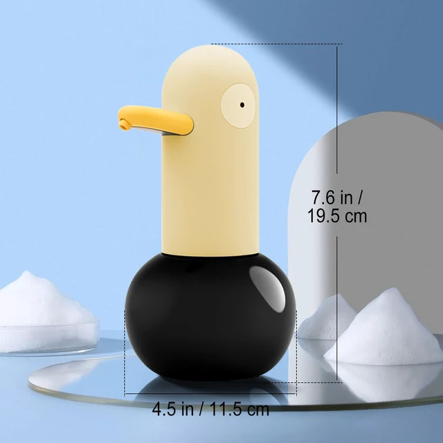Alt view image 2 of 7 - Automatic Foaming Soap Dispenser Duck Head Soap Dispenser | 2-Speed Adjustable Touchless Cute Foaming Hand Soap Dispenser for Bathroom Kitchen, USB Rechargeable, 13.5oz (Blue)