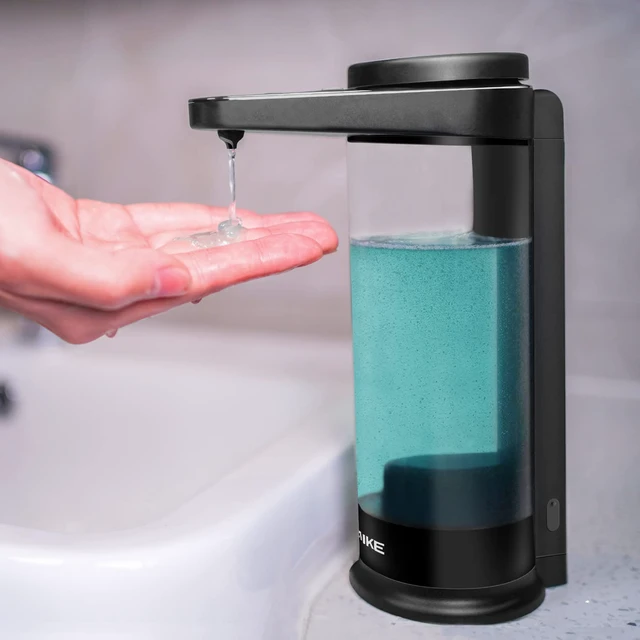 Alt view image 3 of 7 - 17oz Rechargeable Automatic Liquid Soap Dispenser for Dish Soap,Black | Magnetic Charging with Months Long Standby Time, Wall Mount Available for Kitchen Sink and Bathroom,Visual Window