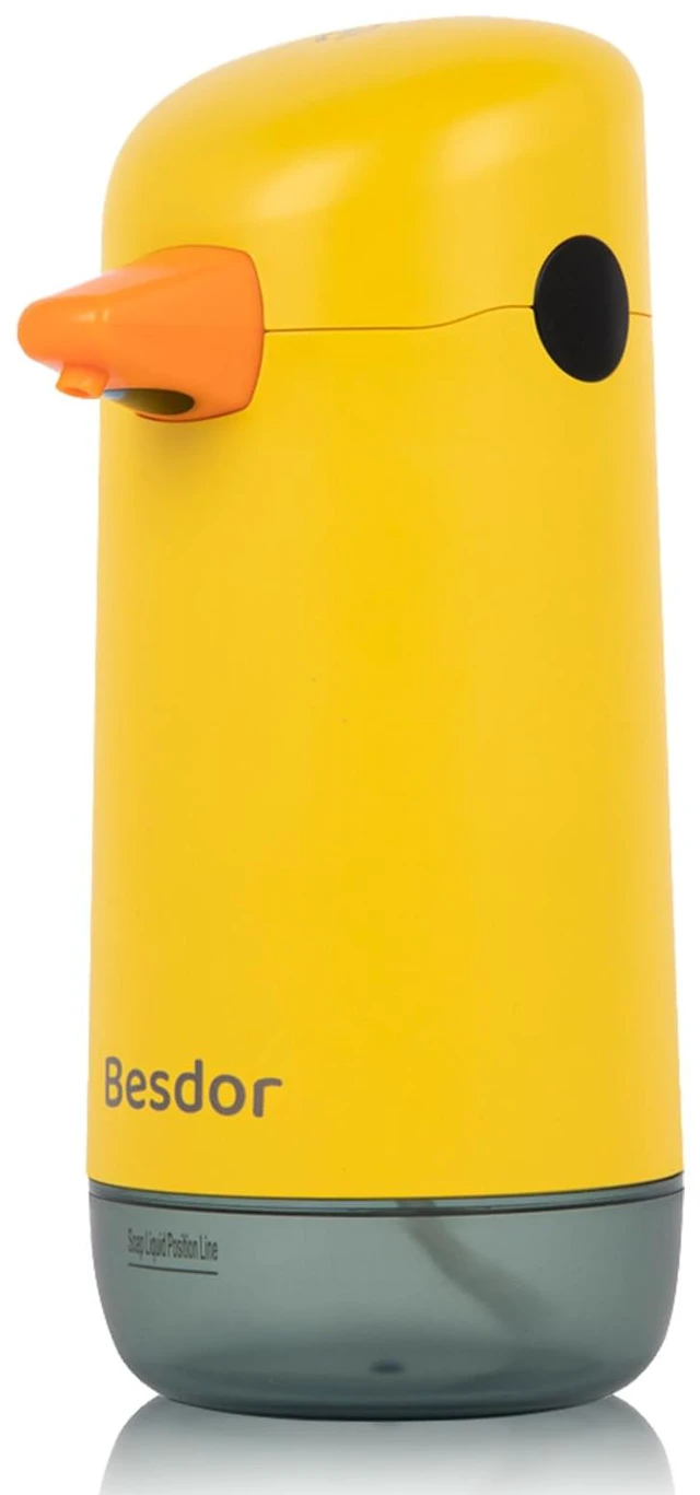 Main image of Automatic Foaming Soap Dispenser, Yellow Duck Touchless for Kids | Cute Soap Dispenser for Bathroom & Kitchen Sinks, Hands-Free Infrared Sensor, Battery Powered Pump, Waterproof Design