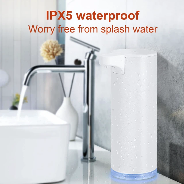 Alt view image 4 of 7 - Automatic Soap Dispenser: Rechargeable Touchless Foaming Soap Dispenser Stainless Steel Foam Soap Pump for Bathroom Kitchen Xmas Gift, 9oz, White